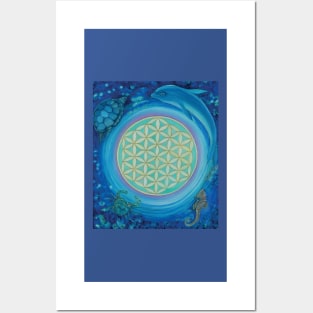 Flower of Life, element of water Posters and Art